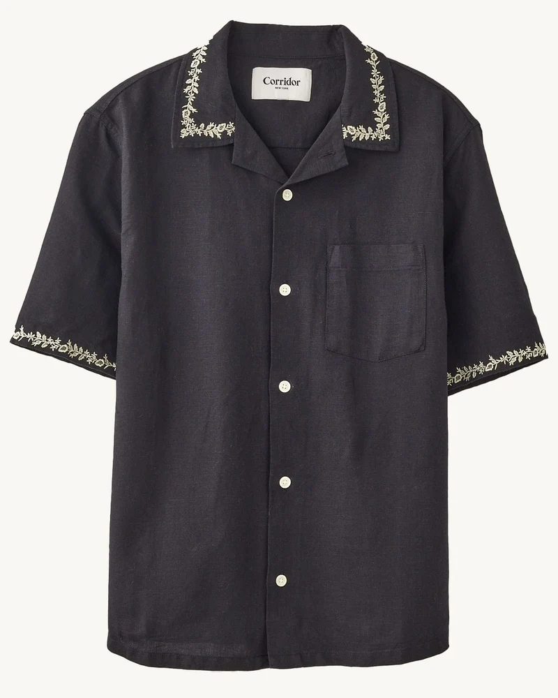 Corridor NYC Elijah Embroidery SS Camp — #7 in T-Shirts on Top Shelf